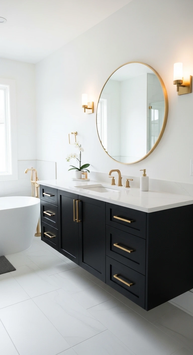  Add Drama with a Black Vanity