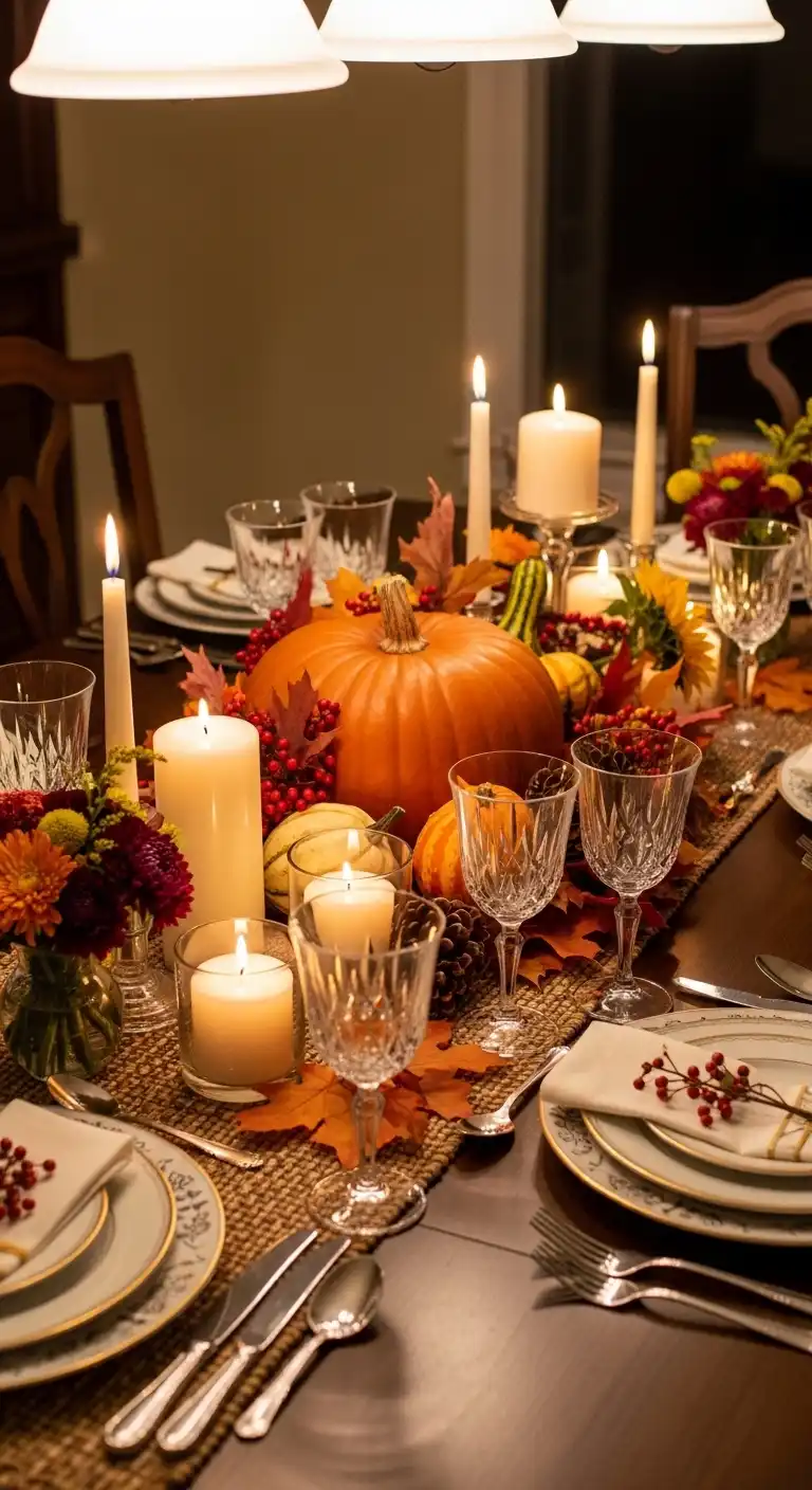 Dining Table Thanksgiving Home Decor Ideas