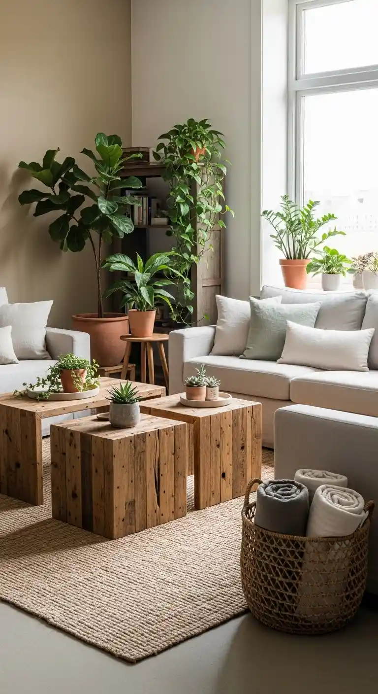 Living Room Eco Friendly Home Decor Ideas