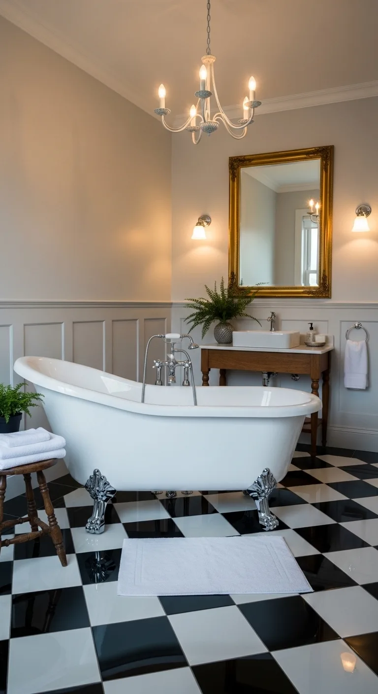 Vintage Clawfoot Tub in White