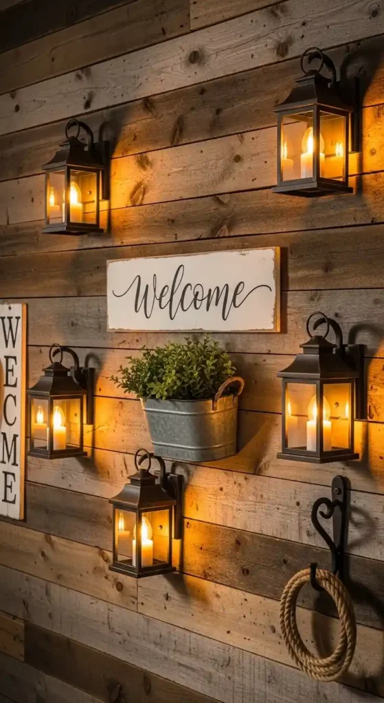 Rustic Outdoor Wall Wall Decor Ideas for Warm Charm