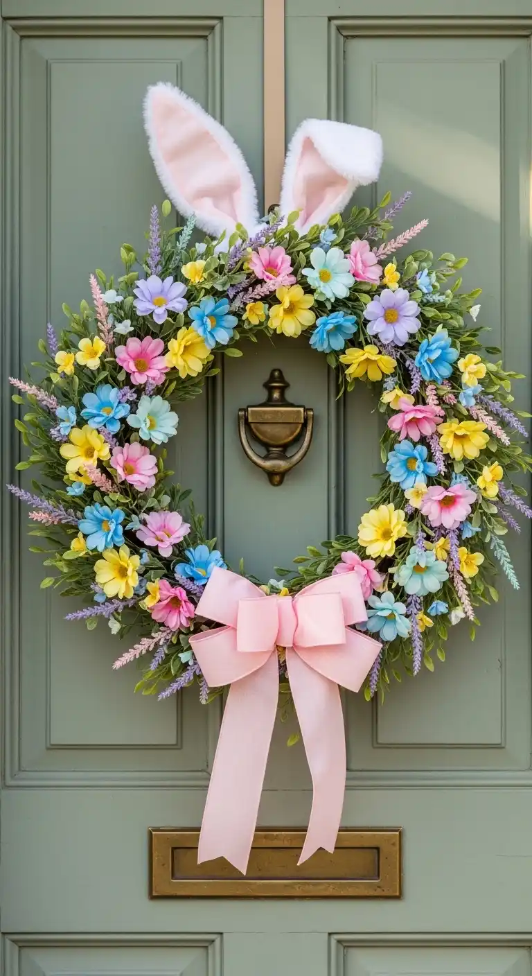 Bunny-Themed Wreath