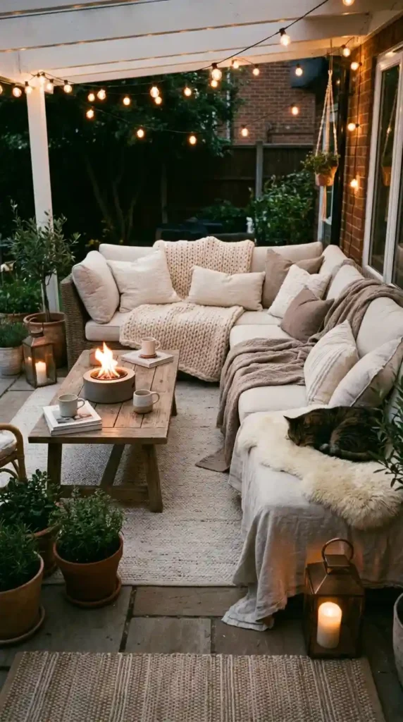 Cozy Seating Outdoor Living Space Ideas