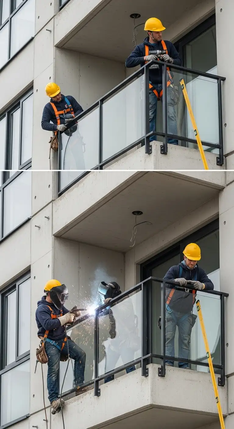 French Balcony Installation Process