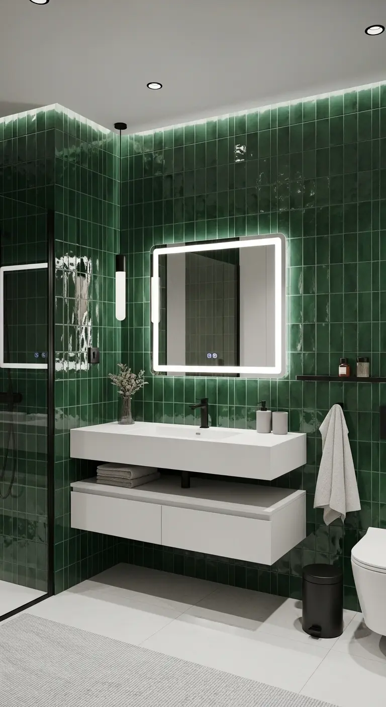Modern Green Bathroom Design Ideas For Stylish Homes