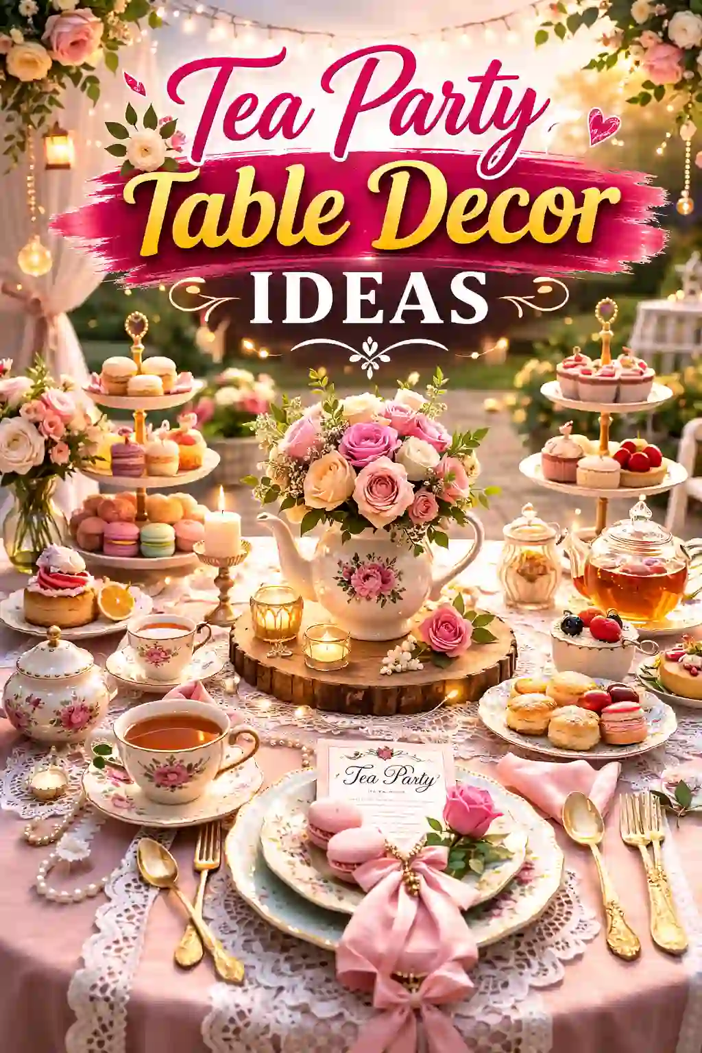 Tea party table decor ideas