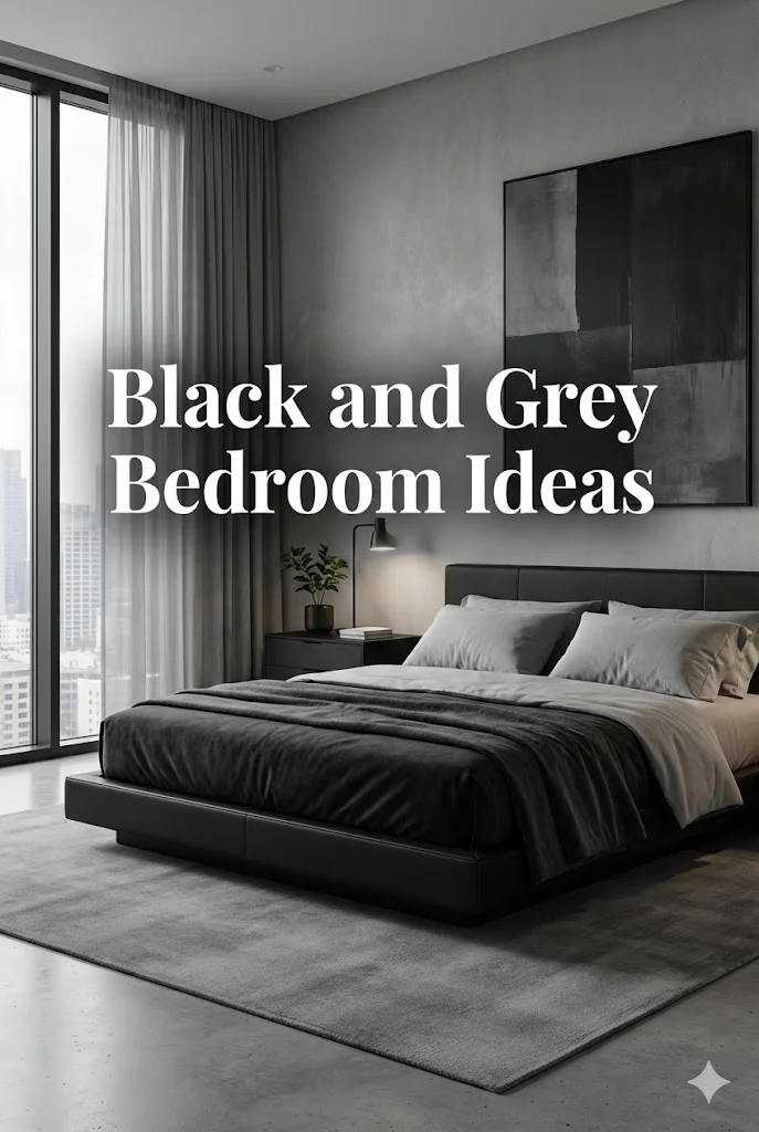 Balck and grey bedroom ideas