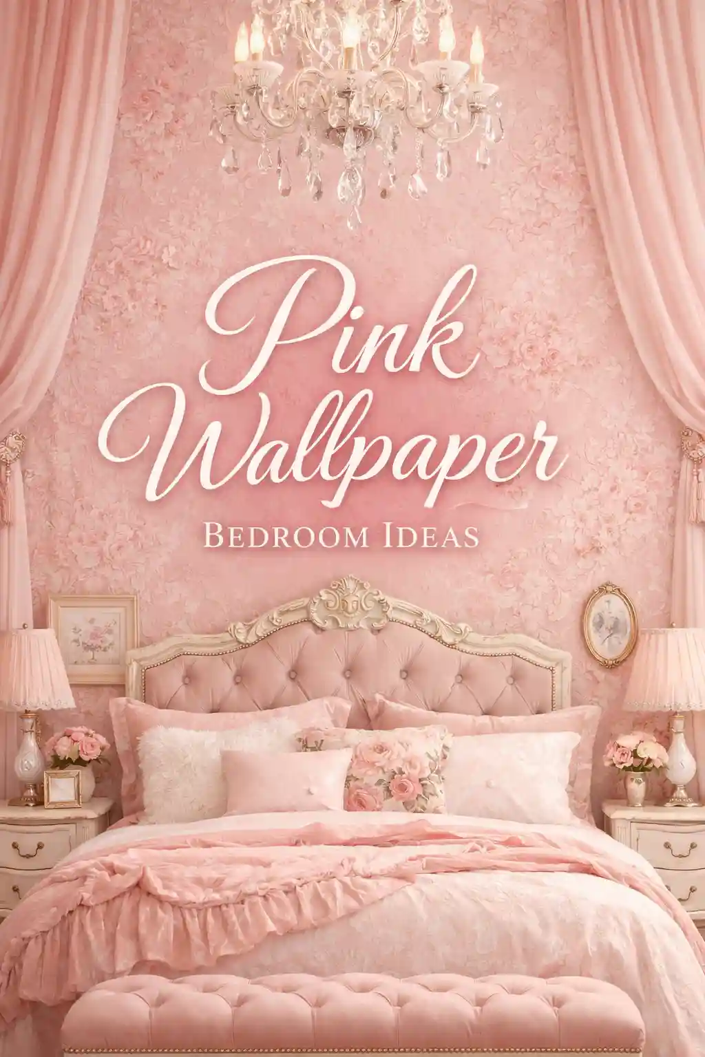 Pink wallpaper bedroom ideas