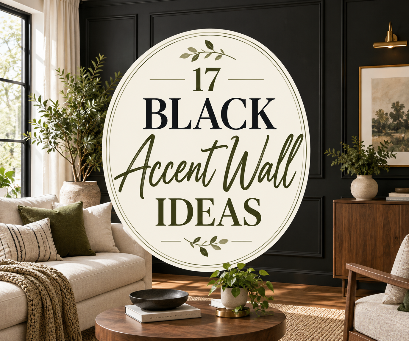 17 Black Accent Wall Ideas That Feel Rich, Not Heavy